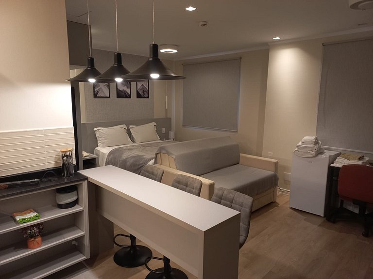 Get a Flat 411 | Near Paulista • Renovated w/ sofa bed + 24h