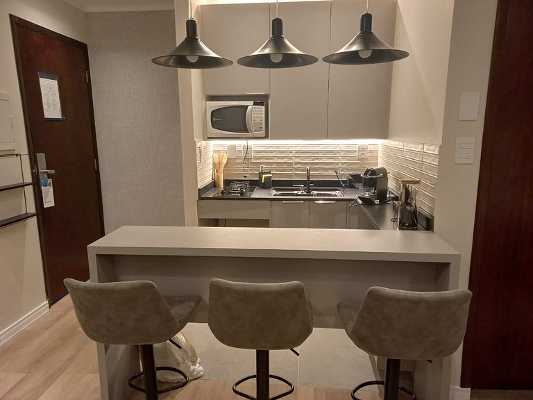 Get a Flat 411 | Near Paulista • Renovated w/ sofa bed + 24h