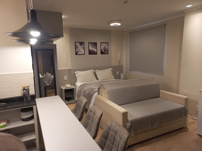 Get a Flat 411 | Near Paulista • Renovated w/ sofa bed + 24h